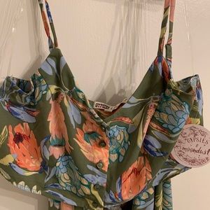 two piece floral skirt and top set